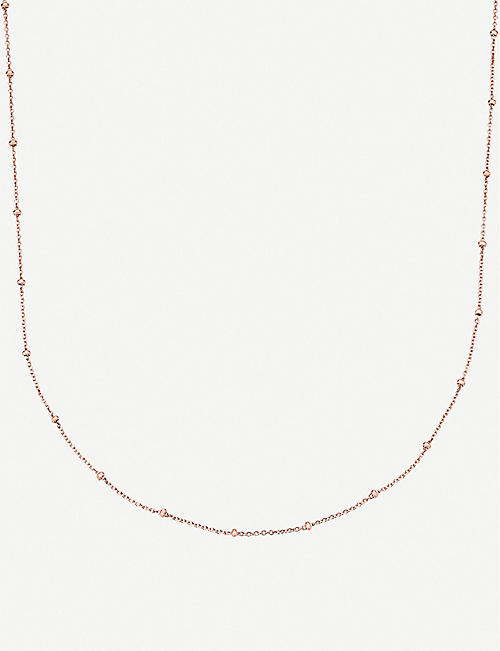 MONICA VINADER: 18ct rose-gold vermeil chain necklace