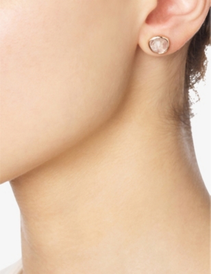 Monica Vinader Womens Rose Gold Siren 18ct Rose Gold-plated Vermeil Earrings