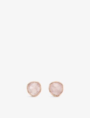 MONICA VINADER: Siren 18ct Rose Gold-Plated Vermeil Earrings