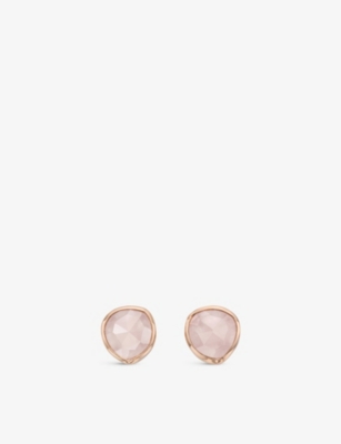 Monica Vinader Womens Rose Gold Siren 18ct Rose Gold-plated Vermeil Earrings