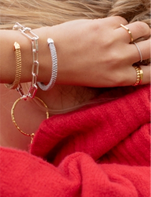 Monica Vinader Silver Alta Capture Charm Bracelet In Silver
