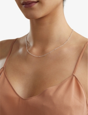 Monica Vinader Sterling Silver Chain Necklace In Silver