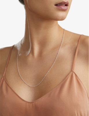 Monica Vinader Sterling Silver Chain Necklace In Silver