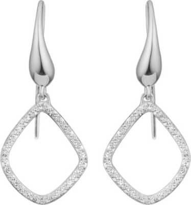 Shop Monica Vinader Women's Riva Kite Sterling Silver And Diamond Earrings