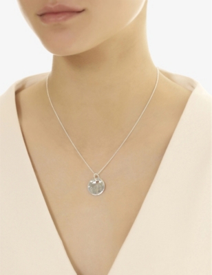 Ziggy hammered sterling silver pendant charm