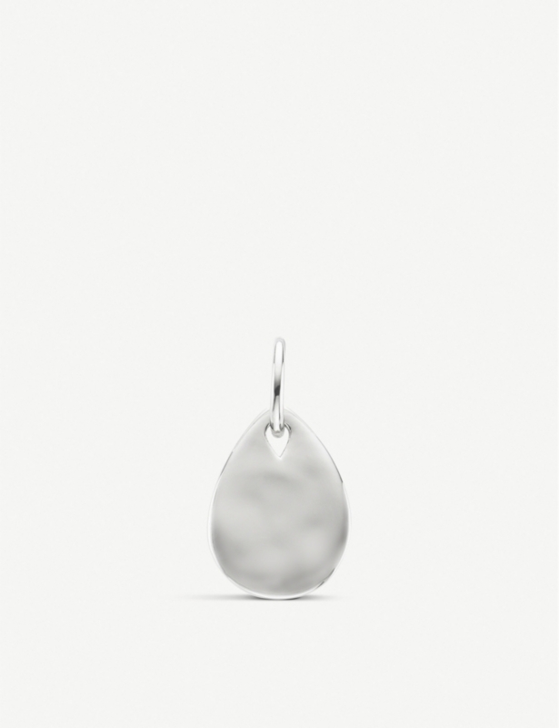 Ziggy teardrop sterling silver pendant charm