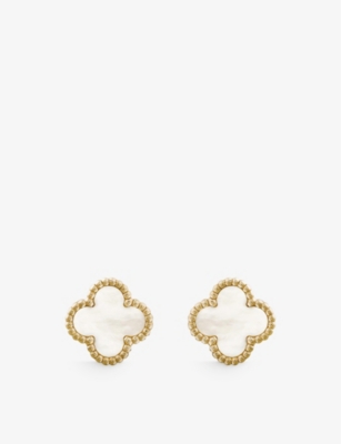 Van cleef and sale arpels alhambra earrings