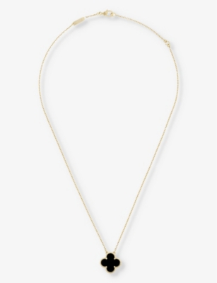 Van cleef deals black clover necklace