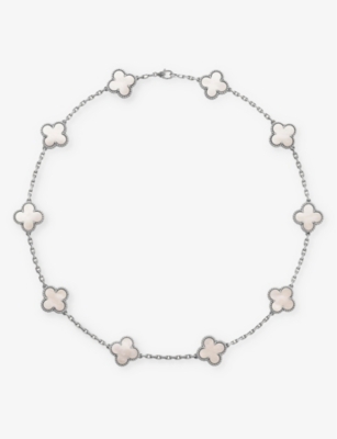 VAN CLEEF & ARPELS: Vintage Alhambra gold and mother-of-pearl necklace