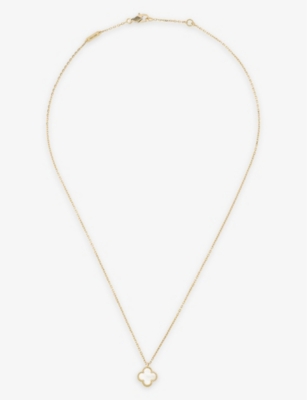 van cleef mini alhambra necklace