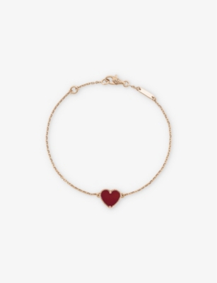 VAN CLEEF ARPELS Sweet Alhambra gold and carnelian heart bracelet