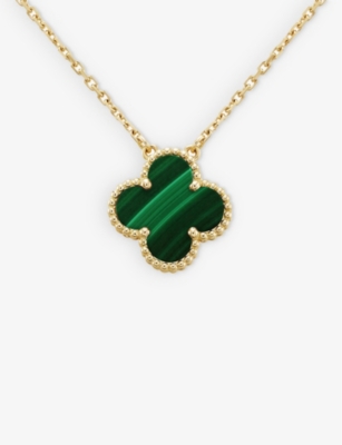 VAN CLEEF & ARPELS Vintage Alhambra gold and malachite pendant