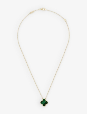 VAN CLEEF & ARPELS: Vintage Alhambra gold and malachite pendant