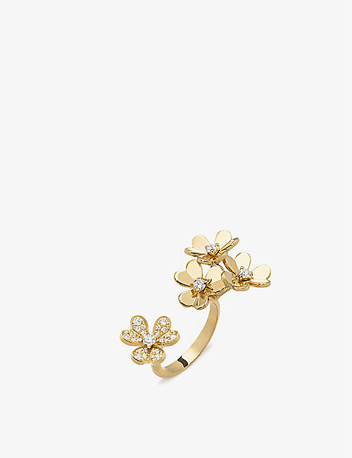 VAN CLEEF & ARPELS: Frivole 18ct yellow-gold and diamond between the finger ring