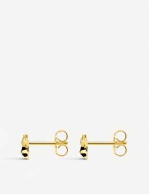 Shop Thomas Sabo Women's Multi-coloured Bee 18ct Yellow Gold-plated And Zirconia Earrings