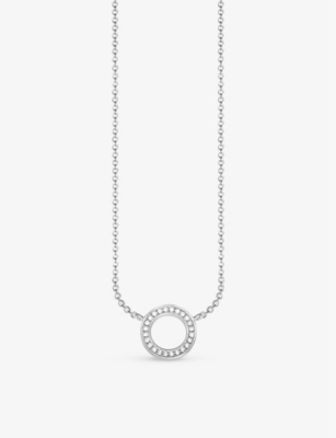 THOMAS SABO: Classic circle small sterling silver and zirconia necklace