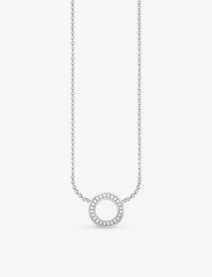 Thomas Sabo Classic Circle Small Sterling Silver And Zirconia Necklace