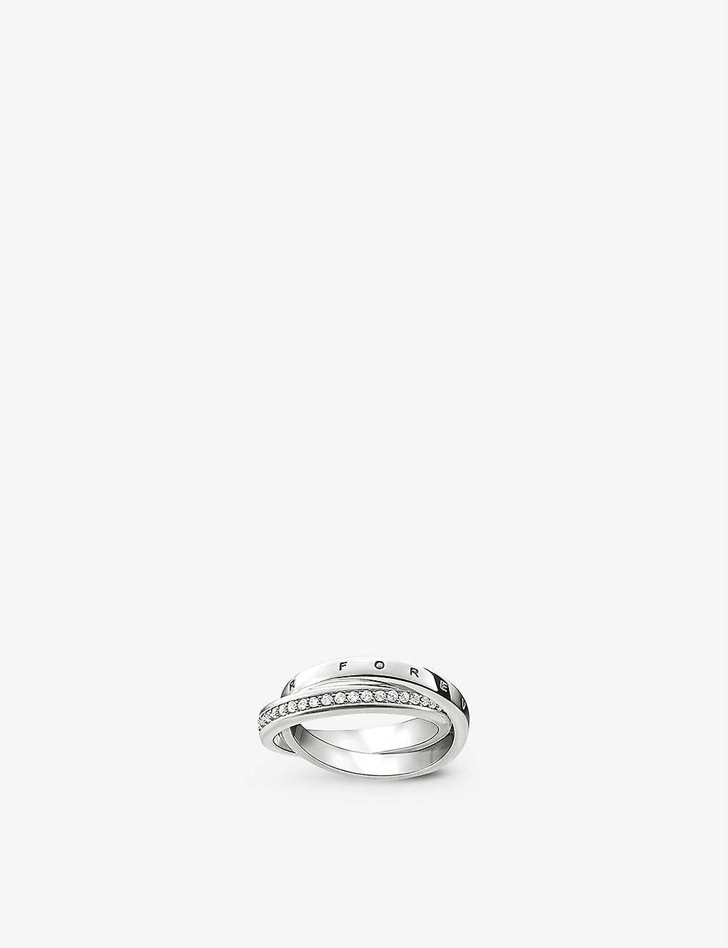 Thomas Sabo Women's Glam & Soul Together Forever Sterling-silver And Zirconia Ring