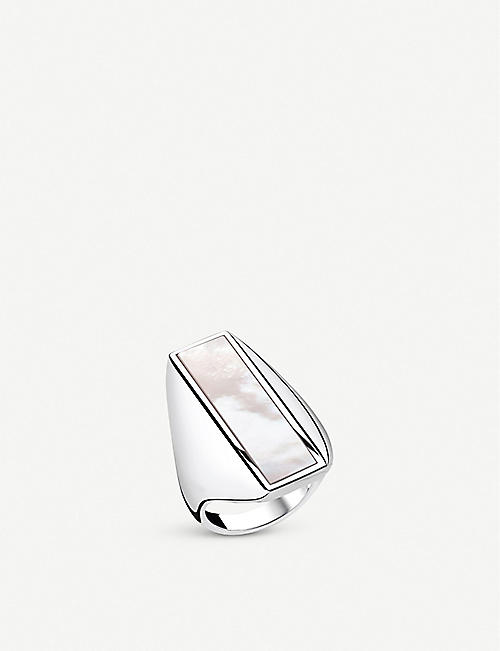 THOMAS SABO: Heritage sterling silver and mother-of-pearl ring