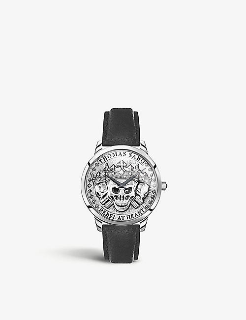 THOMAS SABO: WA0355-203-201 Rebel Spirit Skulls stainless steel quartz watch