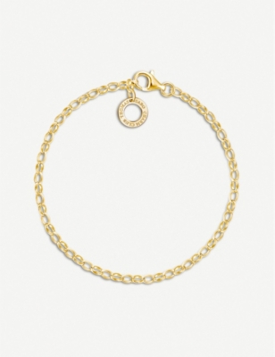 THOMAS SABO: 18ct yellow-gold plated charm bracelet