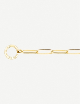 Thomas Sabo Paper Clip Chain 18ct Yellow Gold Charm Bracelet