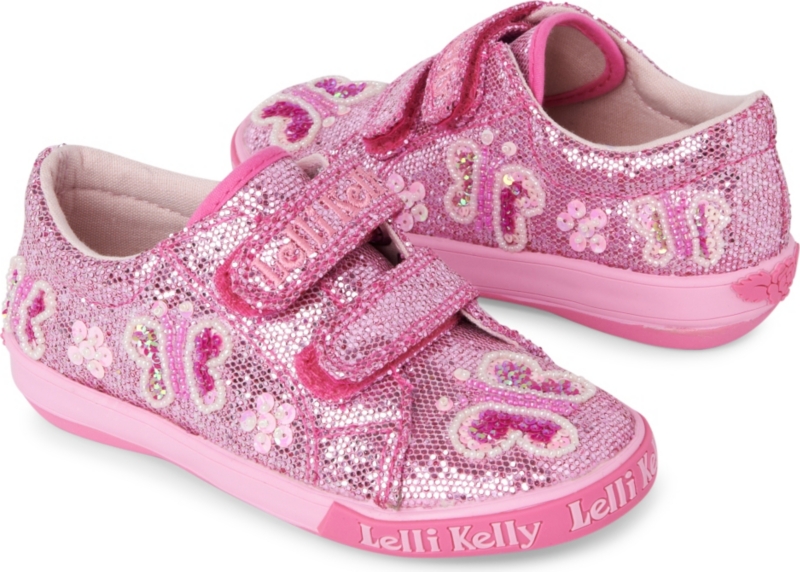 Glitter papilion Velcro shoes 4 9 years   LELLI KELLY   Pumps   Shop 