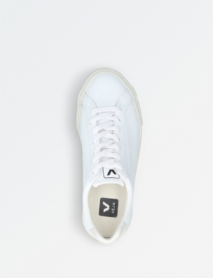 Shop Veja Womens White Women's Esplar Logo Leather Trainers