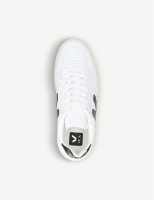 Shop Veja Women's White/blk Women's V10 Extra White Leather Trainers