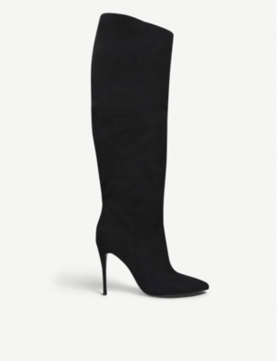 steve madden black suede knee high boots