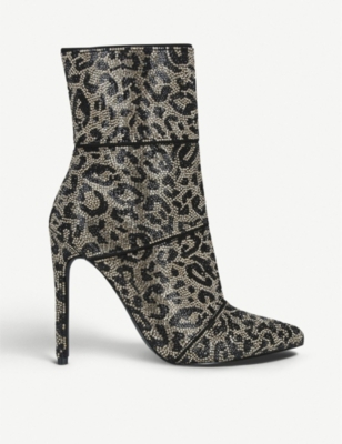 leopard and black boots