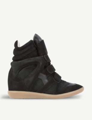 Isabel Marant Bekett Suede And Leather Wedge Trainers Selfridges Com
