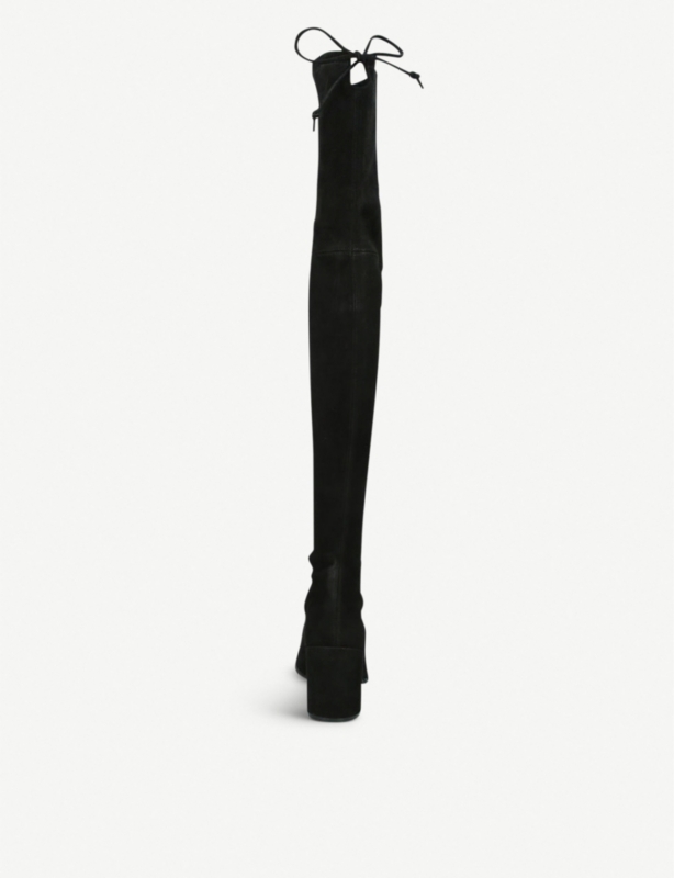 Tieland velvet over-the-knee boots