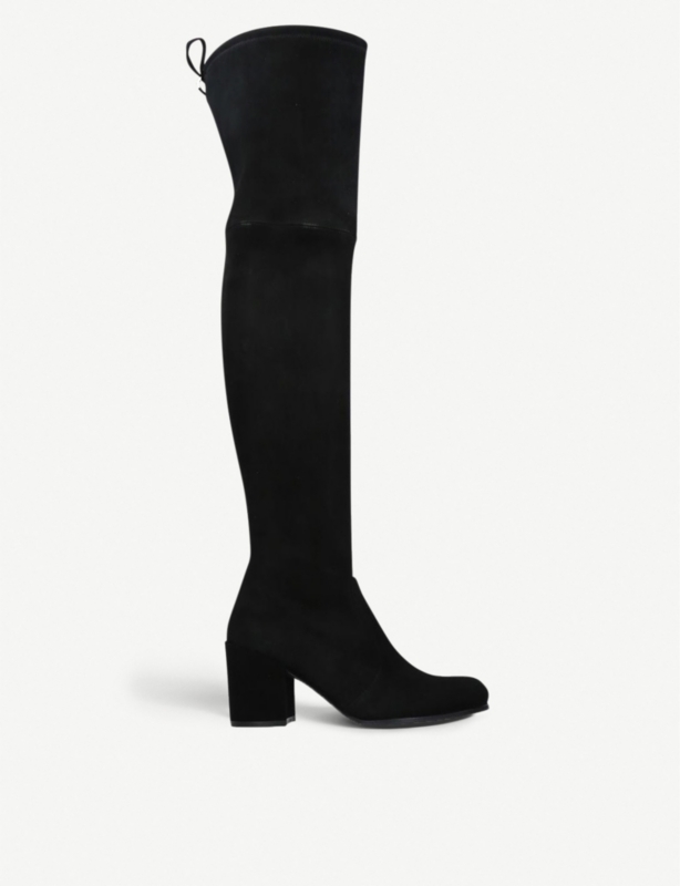 Tieland velvet over-the-knee boots