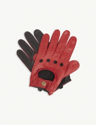 DENTS Perforated leather driving gloves