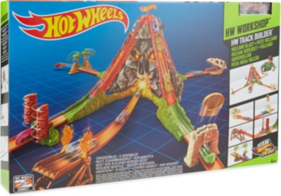 hot wheels track builder volcano blast