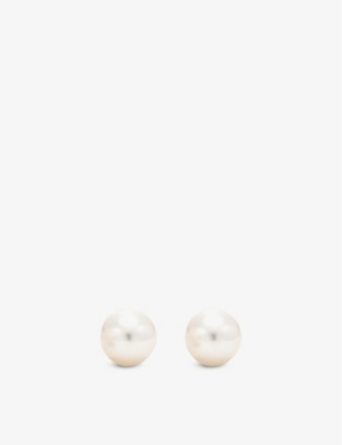 TIFFANY & CO: 18ct white-gold pearl earrings
