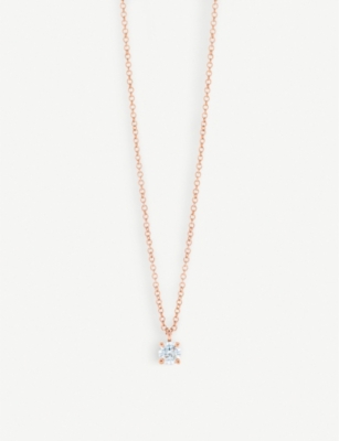 TIFFANY & CO: 18ct rose-gold diamond pendant necklace