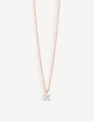 Tiffany & Co Womens 18ct Rose-gold Diamond Pendant Necklace
