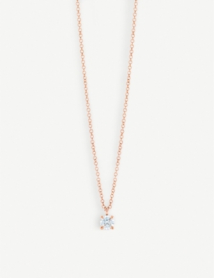 Tiffany & Co 18ct Rose-gold Diamond Pendant Necklace