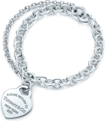 tiffany and co heart chain bracelet