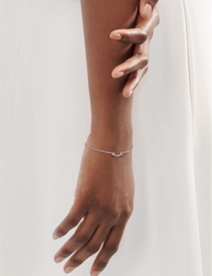 Tiffany T Smile 18ct white-gold and diamond bracelet