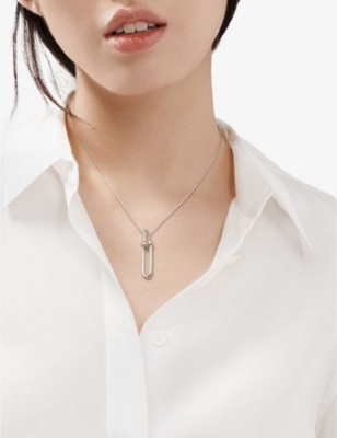 Shop Tiffany & Co Womens Sterling Silver Tiffany Hardwear Link Sterling-silver Necklace