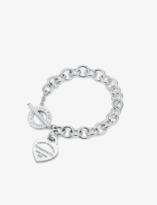 Tiffany chain bracelet on sale with heart