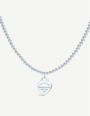 tiffany and co silver bead necklace