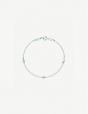Tiffany & Co Womens Silver Elsa Peretti® Diamonds By The Yard® Bracelet In Sterling Silver