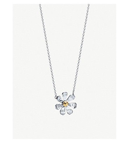Tiffany & Co Return To Tiffany Love Bugs Daisy Sterling Silver And 18ct Yellow-gold Necklace In Sterling+silver+gold