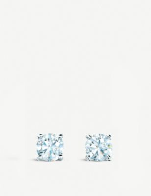 tiffany solitaire diamond earrings 1 carat