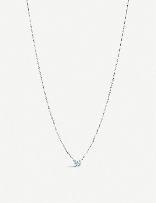 TIFFANY & CO: Elsa Peretti® Diamonds by the Yard® sterling silver and 0.05ct diamond pendant necklace