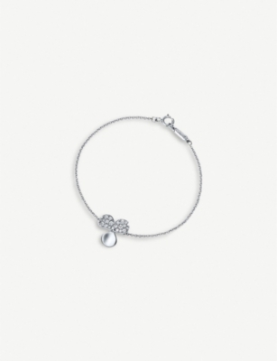 Shop Tiffany Co Paper Flowers Platinum And Diamond Bracelet